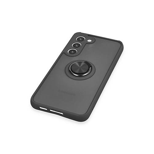 Galaxy S23 Plus K�l�f Montreal Y�z�kl� Silikon Kapak - Siyah