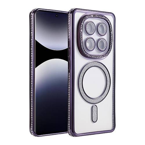 Redmi Note 14 Pro 5G Joke Simli Magneticsafe K�l�f - Derin Mor
