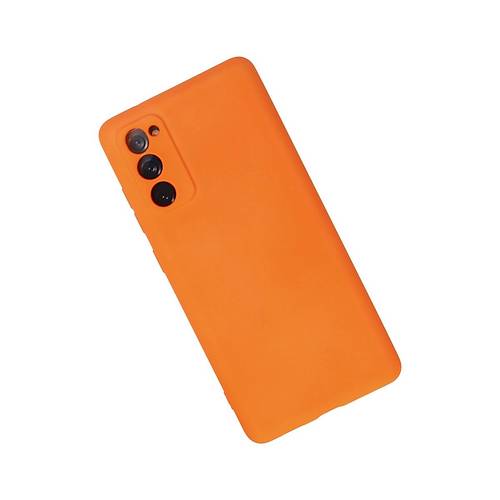 Galaxy S20 FE K�l�f Nano i�i Kadife Silikon - Turuncu
