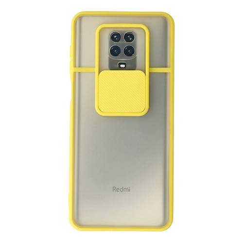 Redmi Note 9 Pro K�l�f Palm Buzlu Kamera S�rg�l� Silikon - Sar�