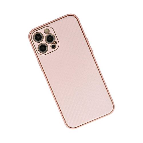 iPhone 12 Pro Max K�l�f Coco Karbon Silikon - Pembe