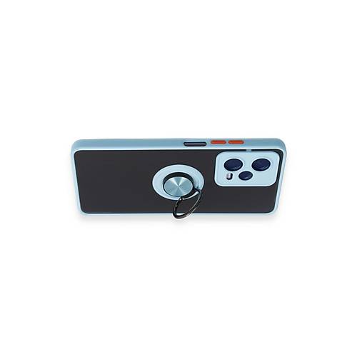 Redmi Note 12 5G K�l�f Montreal Y�z�kl� Silikon Kapak - Buz Mavi