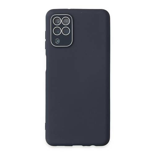 Galaxy A22 K�l�f Lansman Glass Kapak - Lacivert