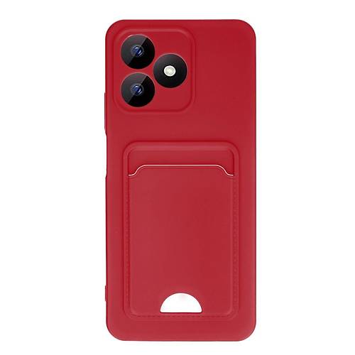 Realme Note 50 4G K�l�f Kelvin Kartvizitli Silikon - K�rm�z�