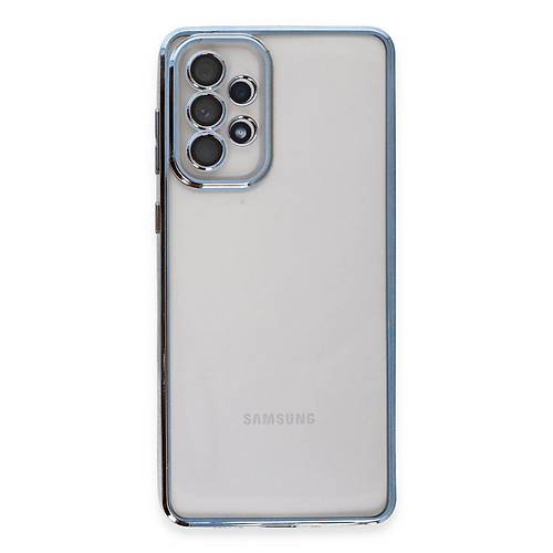 Galaxy A53 5G K�l�f Razer Lensli Silikon - A��k Mavi