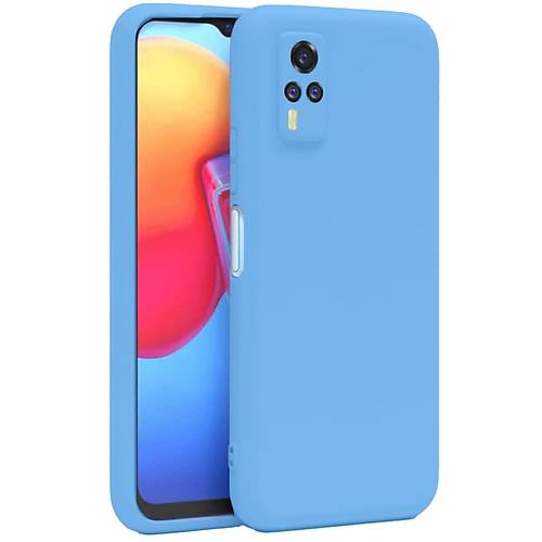 Y53S K�l�f Nano i�i Kadife Silikon - Mavi