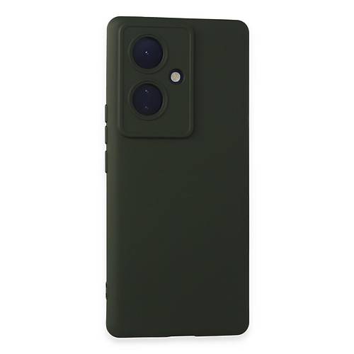V29 Lite K�l�f Nano i�i Kadife Silikon - Koyu Ye�il