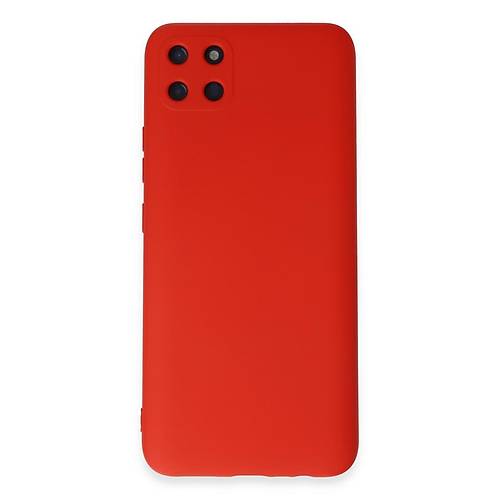 Realme C11 K�l�f Nano i�i Kadife Silikon - K�rm�z�