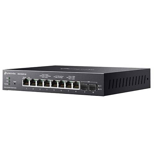 TP-LINK OMADA SG2210XMP-M2 8 PORT GIGABIT + 2X10G SFP Y�NET�LEB�L�R 160W POE SWITCH