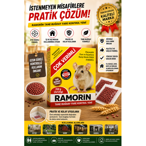 Tane Bu�day Fare Kontrol Yemi 250 Gr Pratik Kullan�m
