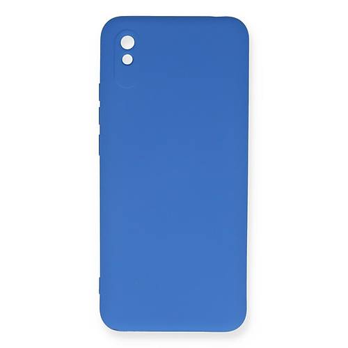 Redmi 9A K�l�f Nano i�i Kadife Silikon - Mavi