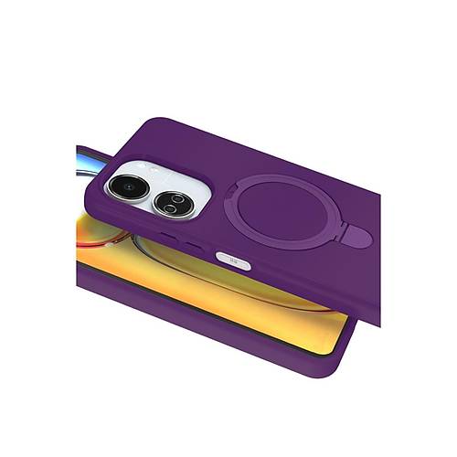 Redmi 13C Regal Magsafe Standl� Kapak - Derin Mor
