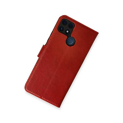 Realme C25 K�l�f Trend S Plus Kapakl� K�l�f - K�rm�z�