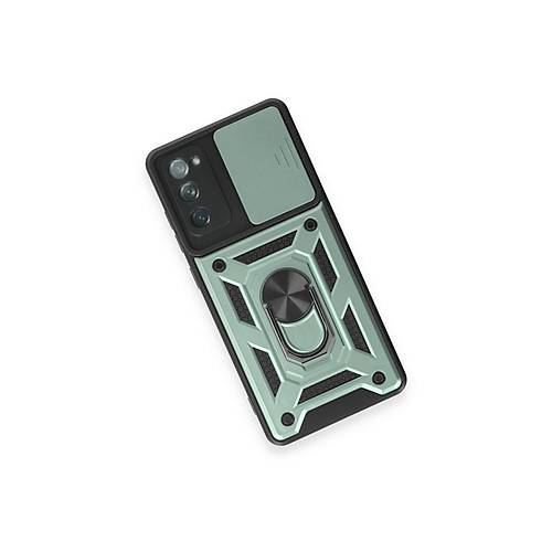 Galaxy S20 FE K�l�f Pars Lens Y�z�kl� Silikon - Ye�il