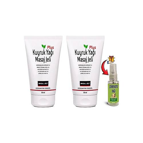Kuyruk Ya�� Masaj Jeli Plus 2 Tane 50 ml Konsantre Form�l + ��rek Otu Ya��