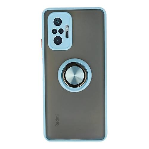 Redmi Note 10 Pro K�l�f Montreal Y�z�kl� Silikon Kapak - Buz Mavi
