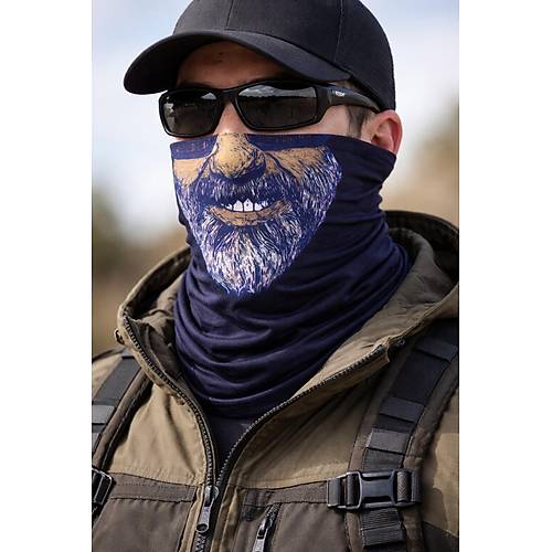 Sakall� Y�z Desenli Baf Buff � �ok Ama�l� Boyunluk & Maske 1 No