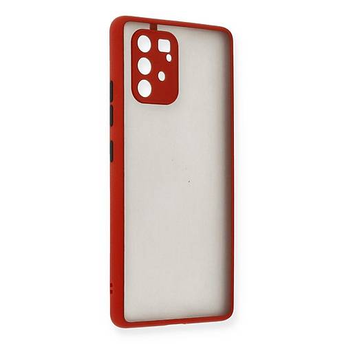 Galaxy A91 / S10 Lite K�l�f Montreal Silikon Kapak - K�rm�z�