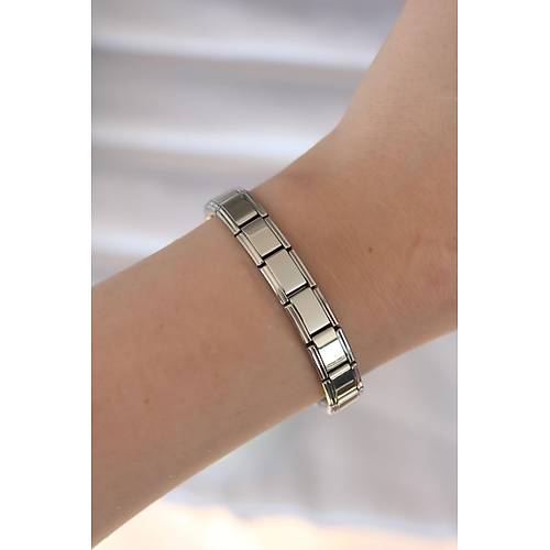 316L �elik G�m�� Renk Yaz�s�z Nomination Model Kad�n Bileklik