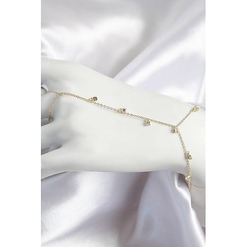 Pirin� Zirkon Ta�l� Sallant�l� Model Gold Renk Kad�n �ahmeran