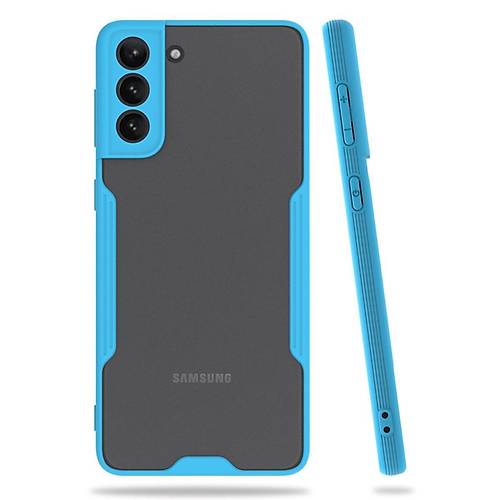 Galaxy S21 Plus K�l�f Platin Silikon - Mavi