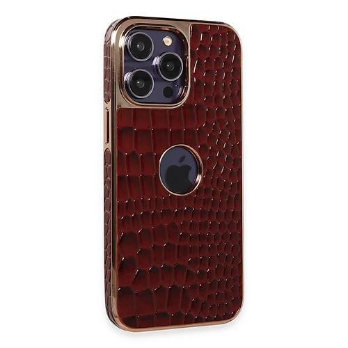 iPhone 13 Pro Max K�l�f Snake Kapak - Bordo
