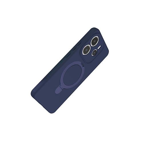 Redmi Note 14 4G Regal Magsafe Standl� Kapak - Lacivert