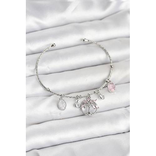 Hayat A�ac� Charml� G�m�� Renk Pirin� Kad�n Bileklik