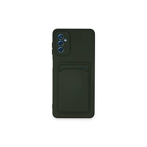 Galaxy A14 4G K�l�f Kelvin Kartvizitli Silikon - Koyu Ye�il