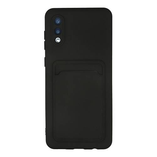 Galaxy A02 K�l�f Kelvin Kartvizitli Silikon - Siyah