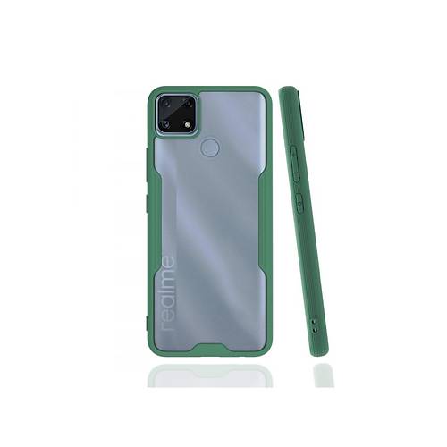 Realme C25 K�l�f Platin Silikon - Ye�il