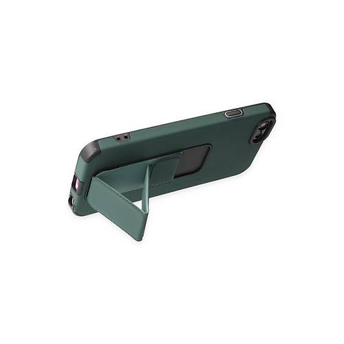iPhone 6 K�l�f Mega Standl� Silikon - Ye�il