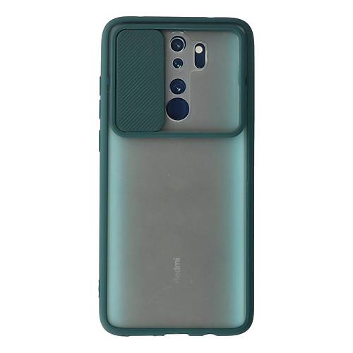 Redmi Note 8 Pro K�l�f Palm Buzlu Kamera S�rg�l� Silikon - Ye�il