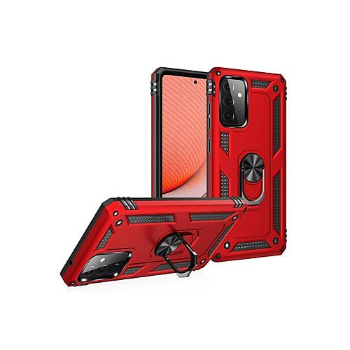 Galaxy A72 K�l�f Sofya Y�z�kl� Silikon Kapak - K�rm�z�