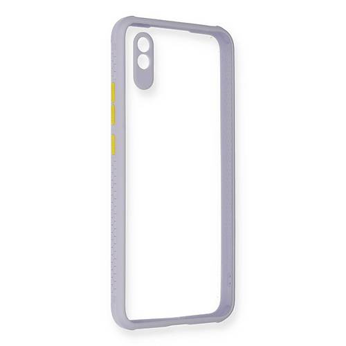 Redmi 9A K�l�f Miami �effaf Silikon - Lila