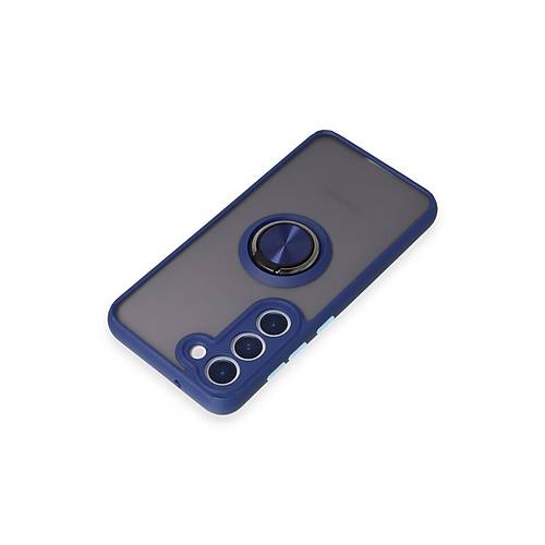 Galaxy S23 K�l�f Montreal Y�z�kl� Silikon Kapak - Lacivert
