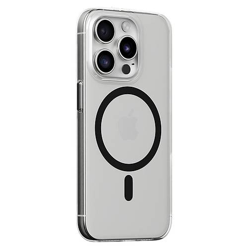 iPhone 15 Pro K�l�f Bubble Magsafe Kapak - Siyah
