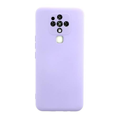 Camon 16 K�l�f Nano i�i Kadife Silikon - Lila