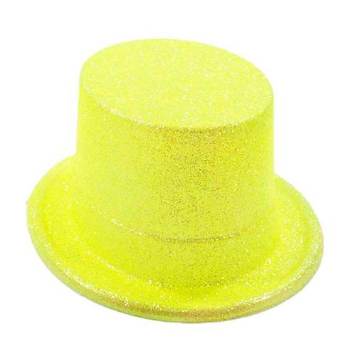 Floresan Sar� Renk Simli Uzun F�tr Melon �apka 12 cm