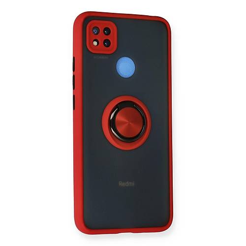 Redmi 9C K�l�f Montreal Y�z�kl� Silikon Kapak - K�rm�z�