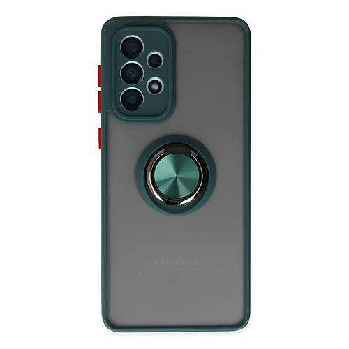 Galaxy A33 5G K�l�f Montreal Y�z�kl� Silikon Kapak - Ye�il