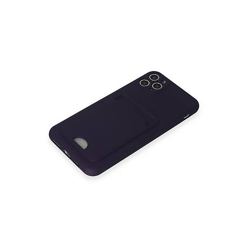 iPhone 11 Pro Max K�l�f Kelvin Kartvizitli Silikon - Derin Mor