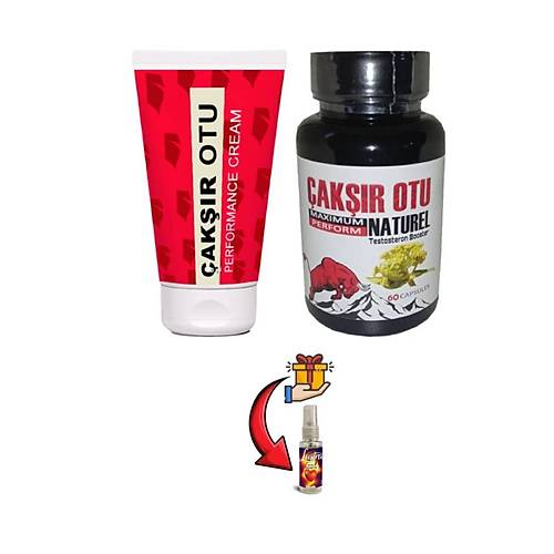 �ak��r Otu Set Erkeklere �zel Geli�tirme �r�n� Do�al Destekleyic 60'l�+Lustra Masaj Ya��