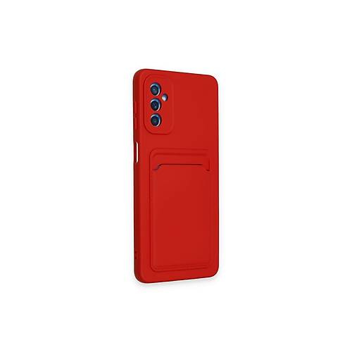 Galaxy A14 4G K�l�f Kelvin Kartvizitli Silikon - K�rm�z�