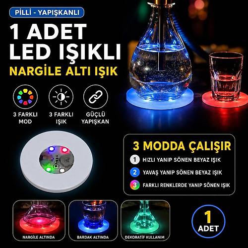 RGB LED Nargile Alt� I��k 1 Adet