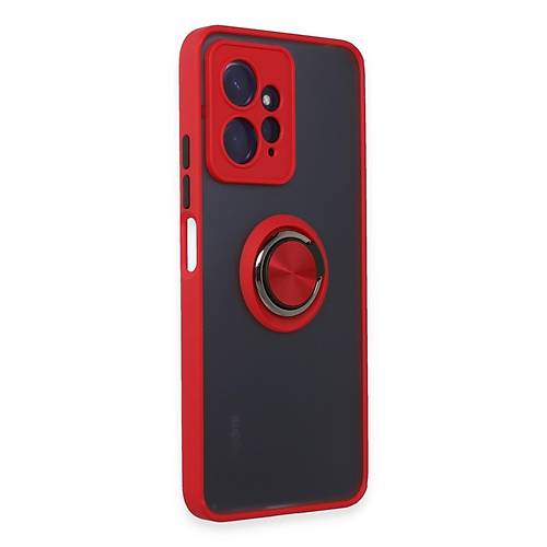 Redmi Note 12 4G K�l�f Montreal Y�z�kl� Silikon Kapak - K�rm�z�