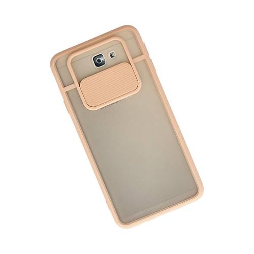 Galaxy J7 Prime K�l�f Palm Buzlu Kamera S�rg�l� Silikon - Pembe