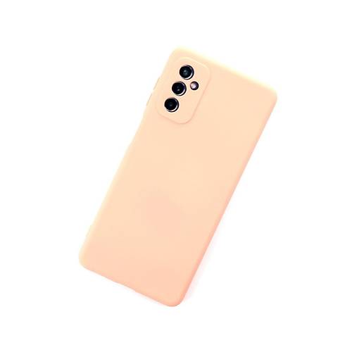 Galaxy M52 5G K�l�f Nano i�i Kadife Silikon - Pudra