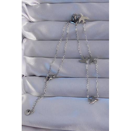 316L �elik G�m�� Renk Ku� Model Kolye