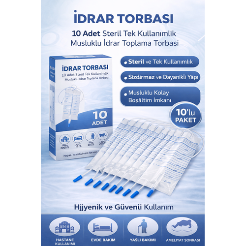 �drar Torbas� Steril Medikal �drar Toplama Torbas� 10 ADET
